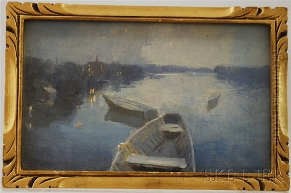 Nocturne Oil Painting by Henry Hammond Ahl