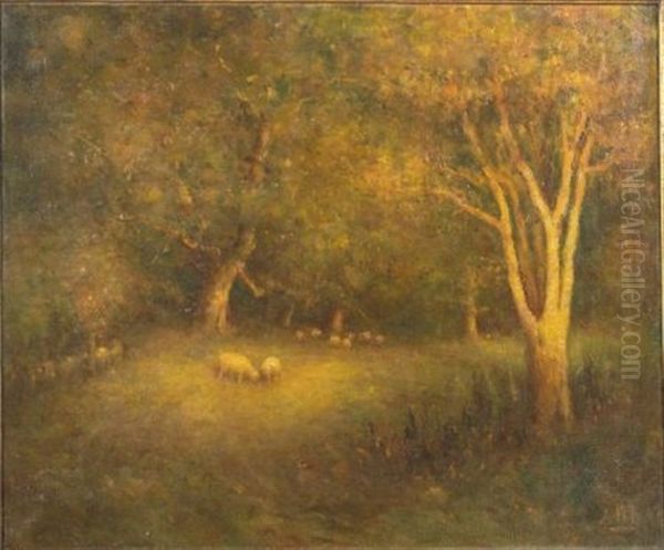 Lingering Light Oil Painting by Henry Hammond Ahl