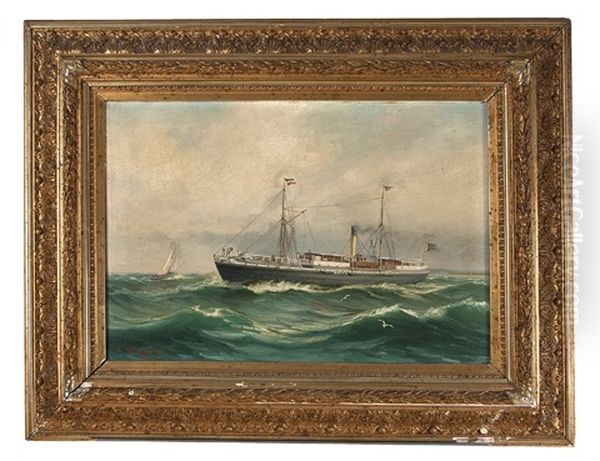 The Steamship Orion Oil Painting by Arvid Magnus Ahlberg