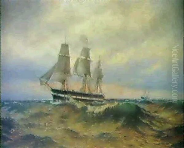 Vanadis Vid Skagen Oil Painting by Arvid Magnus Ahlberg