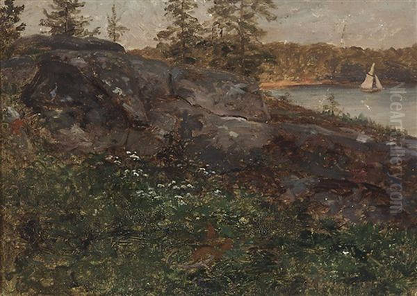 Archipelago, Parainen Finland Oil Painting by Fredrik Ahlstedt