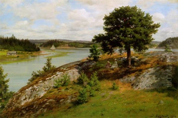 Lempipaikka Oil Painting by Fredrik Ahlstedt