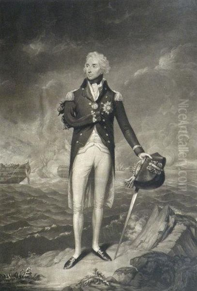 Portrait Of Lord Nelson Oil Painting by William Abbott