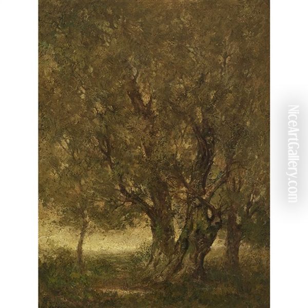 The Old Beech Tree Oil Painting by Carl Henry Von Ahrens