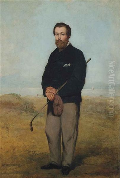 A Gentleman Golfer Oil Painting by George W. Aikman