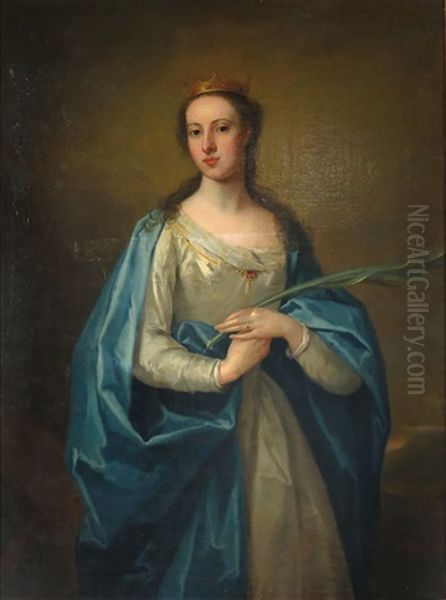 Portrait Of The Honorable Mrs. Page Oil Painting by William Aikman