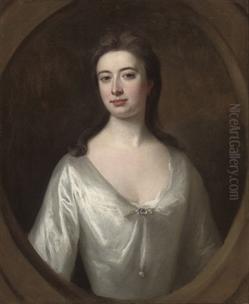 Portrait Of A Lady (mary Campbell Of Mamore, Nee Bellenden?) Oil Painting by William Aikman