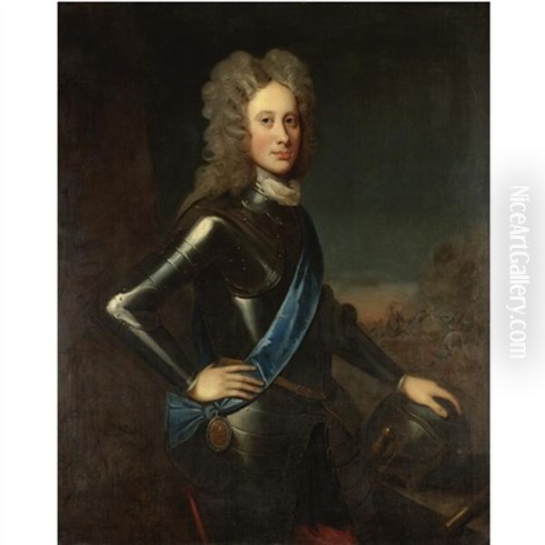 Portrait Of A Nobleman (john Campbell, 2nd Duke Of Argyll?) Oil Painting by William Aikman