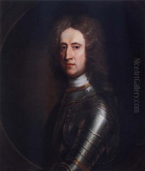 Portrait Of General James Oglethorpe Wearing Armour Oil Painting by William Aikman