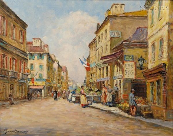 Rue Du Seine - Paris Oil Painting by Dennis Ainsley