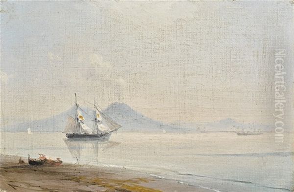 View Of Vesuvius Oil Painting by Ivan Konstantinovich Aivazovsky