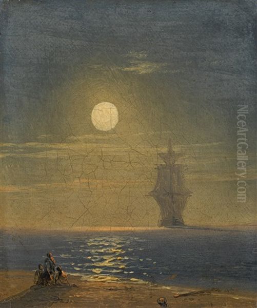 Full Moon Oil Painting by Ivan Konstantinovich Aivazovsky