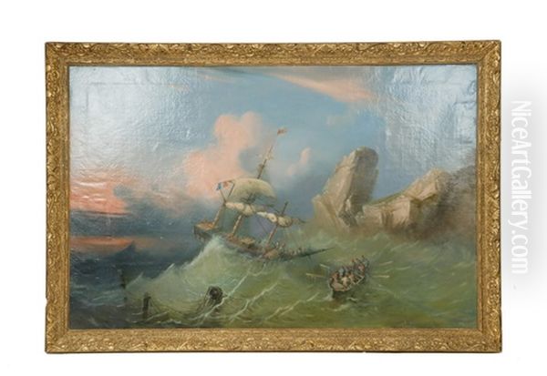 Shipwreck Under Clearing Sky Oil Painting by Ivan Konstantinovich Aivazovsky