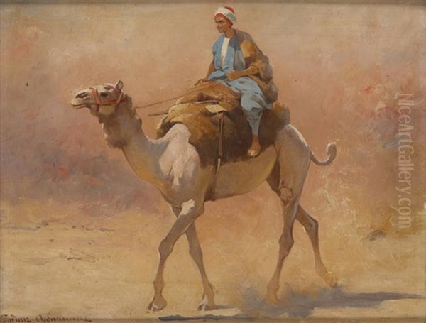 Chamelier Dans Le Desert Oil Painting by Tadeusz Ajdukiewicz