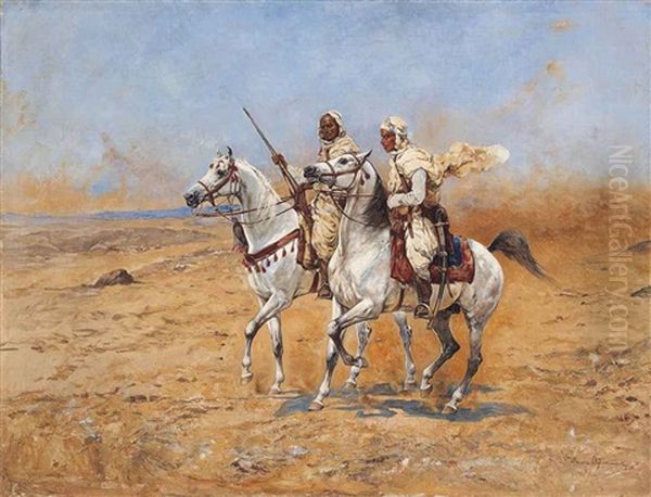 Crossing The Desert Oil Painting by Tadeusz Ajdukiewicz