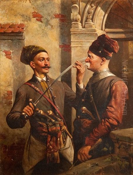 U Platnerza Oil Painting by Zygmunt Ajdukiewicz