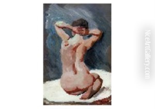 Nude Oil Painting by Rinsaku Akamatsu