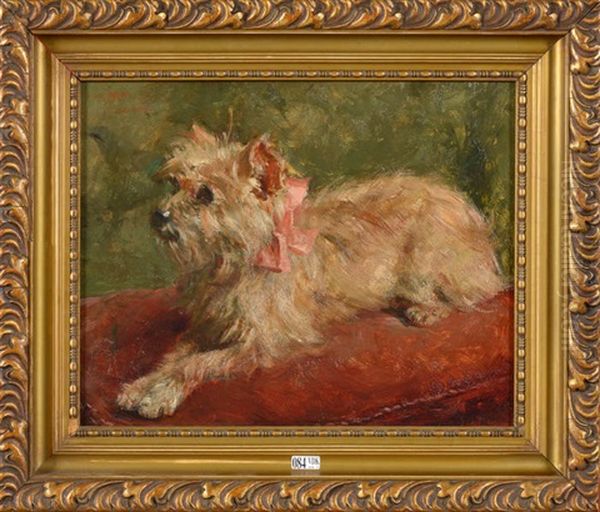 Chien Allonge Oil Painting by Leo Van Aken