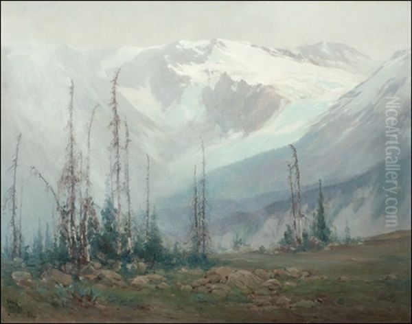 Chaney Glacier, Glacier National Park Oil Painting by Louis B. Akin