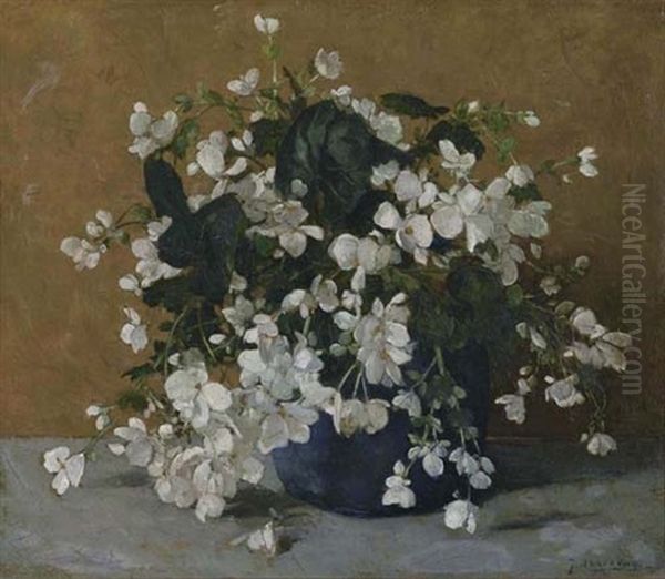 Stilleben Mit Blumen In Einem Krug Oil Painting by Johannes Evert Hendrik Akkeringa