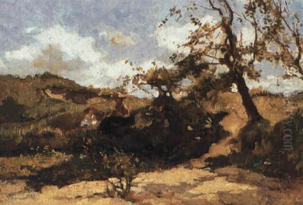 In The Dunes Oil Painting by Johannes Evert Hendrik Akkeringa