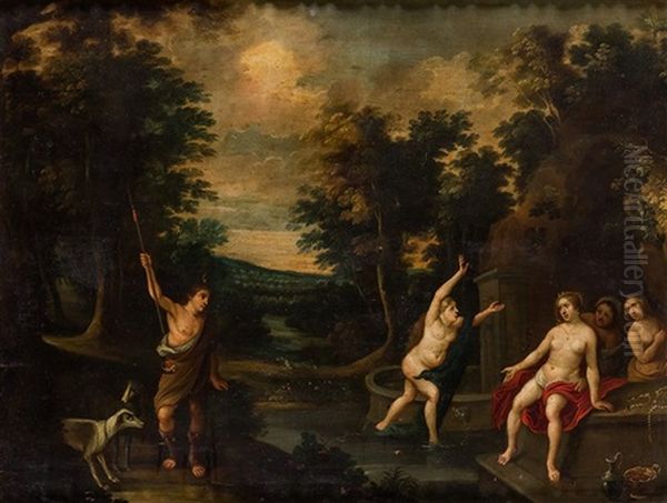 Venus Y Adonis Oil Painting by Francesco Albani