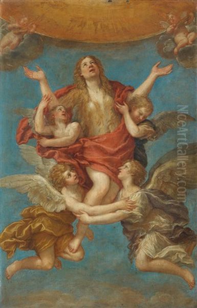 The Ecstasy Of Mary Magdalen Oil Painting by Francesco Albani