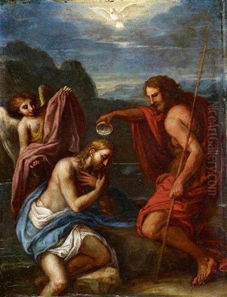 Die Taufe Christi Oil Painting by Francesco Albani