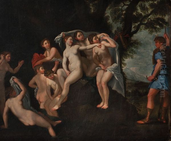 Actaeon Sorprendiendo A Diana Oil Painting by Francesco Albani