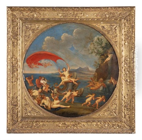 Allegoria Dell'aria (4 Works) Oil Painting by Francesco Albani