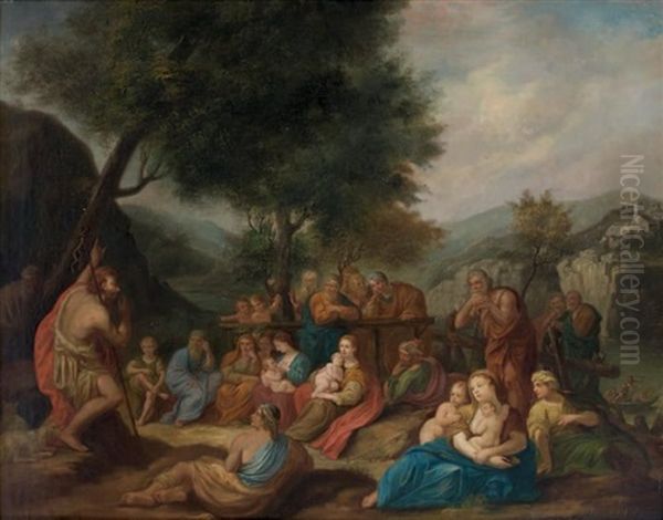 La Predication De Saint Jean-baptiste Oil Painting by Francesco Albani