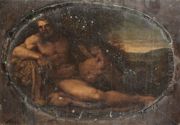 Hercules Resting Oil Painting by Francesco Albani