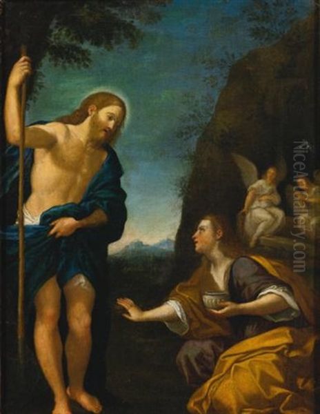 Christ Appearing To Mary Magdalen Oil Painting by Francesco Albani