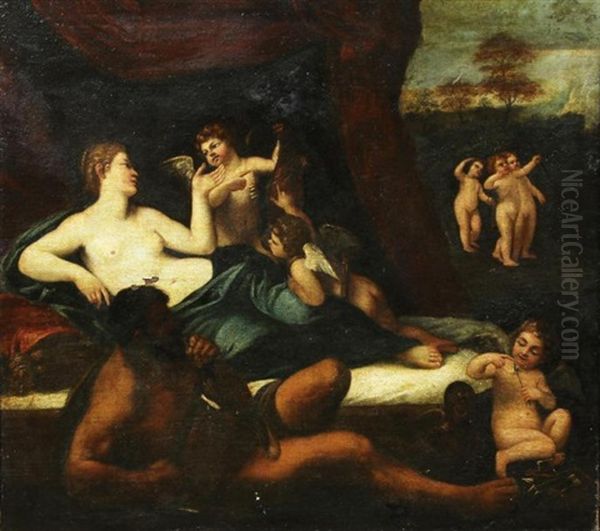 Venus Et Les Amours Oil Painting by Francesco Albani