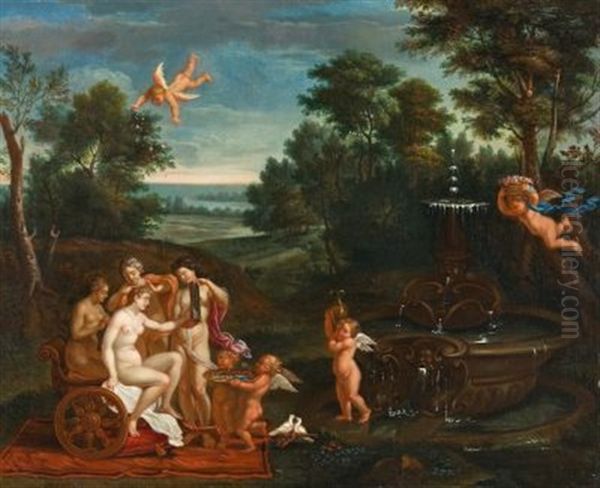 Die Toilette Der Venus Oil Painting by Francesco Albani