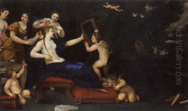 Toeletta Di Venere Oil Painting by Francesco Albani