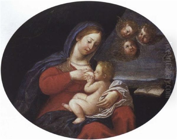 Vierge Allaitant L'enfant Oil Painting by Francesco Albani