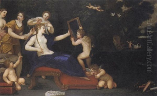 Toelettta Di Venere Oil Painting by Francesco Albani