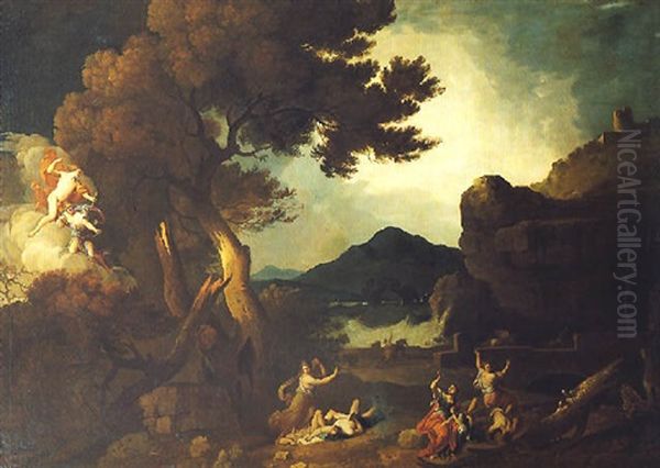 Apollo E Artemide Fanno Strage Dei Figli Di Niobe Oil Painting by Francesco Albani