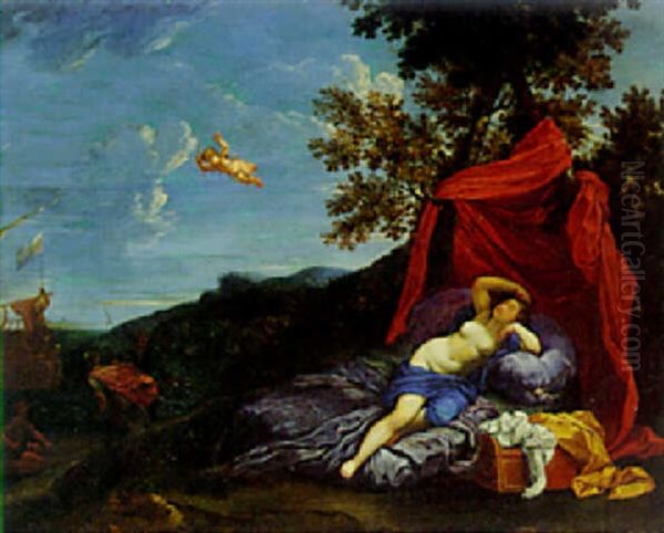 Venus And Mars Oil Painting by Francesco Albani