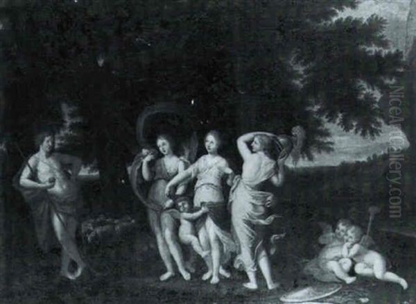 Le Jugement De Paris Oil Painting by Francesco Albani