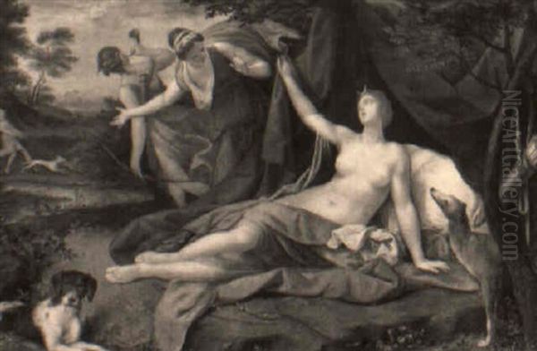 Nymphs Calling Diana To The Hunt Oil Painting by Francesco Albani