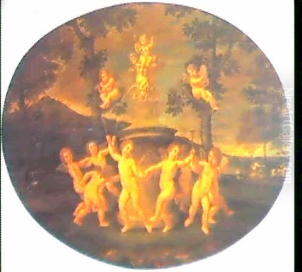 Le Ballet Des Putti Oil Painting by Francesco Albani