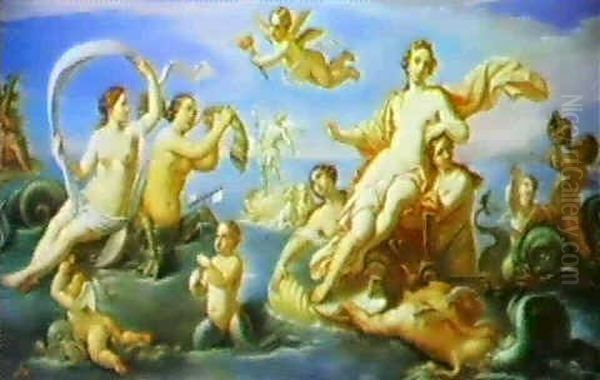 The Triumph Of Amphitrite Oil Painting by Francesco Albani