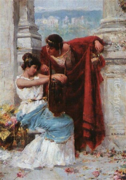 The Ardent Admirer Oil Painting by Augusto Alberici