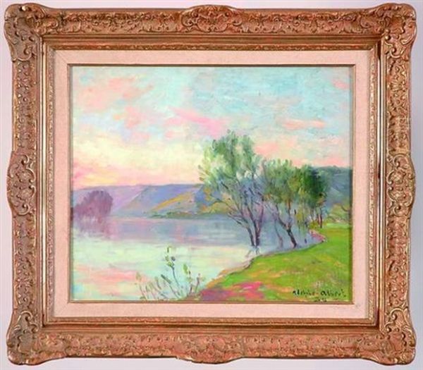 Bord De Seine Oil Painting by Adolphe Albert