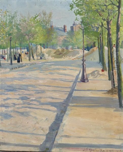 Parkmotiv Fran Paris Oil Painting by Gustaf Albert