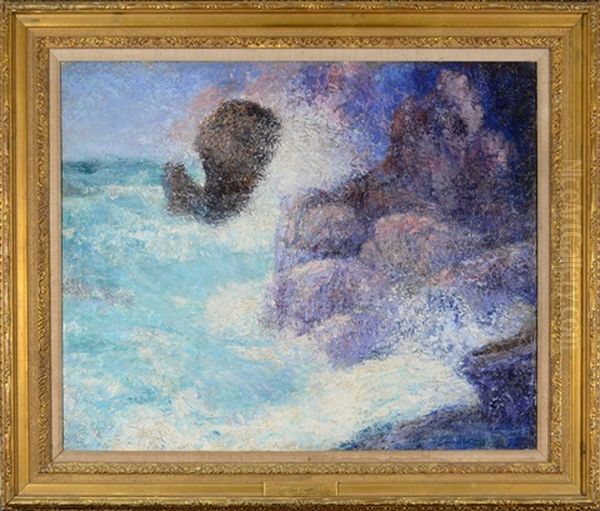 Whale Rock Narragansett Bay, Rhode Island Oil Painting by Ernest Albert