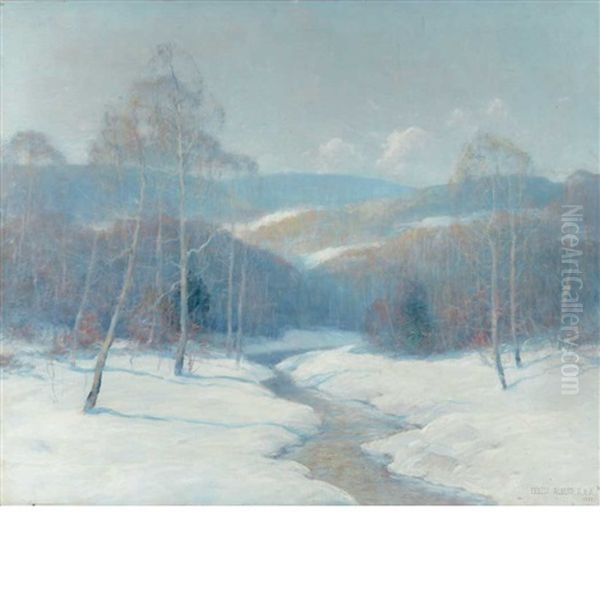 A Cold Day Oil Painting by Ernest Albert