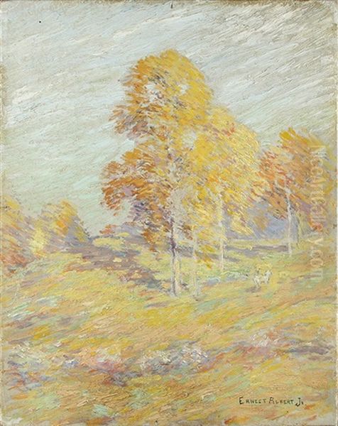 Autumn Landscape Oil Painting by Ernest Albert